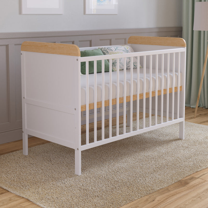 Love For Sleep baby Cot Bed White Pine LEVI Cot Bed 120x60cm