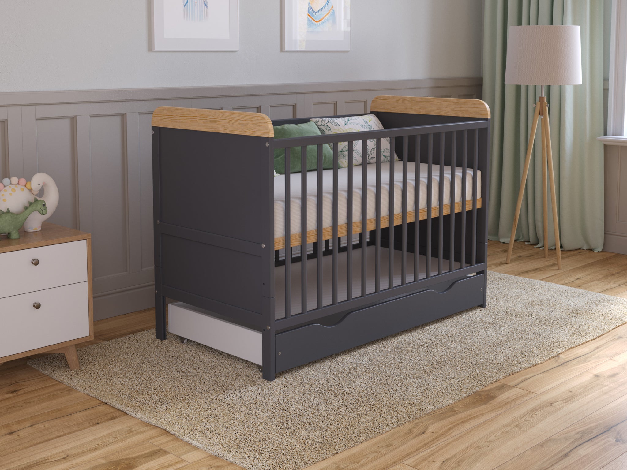 Levi | Cot Bed 120x60cm with drawer