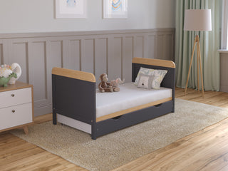 Baby Cot Bed with Drawer and Mattress - LEVI 120x60cm