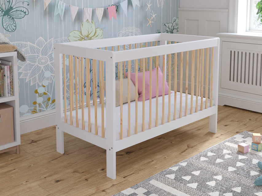 Luca | Cot Bed 120x60cm with Aloe Vera mattress