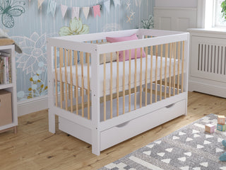 Baby Cot Bed 120x60cm with Drawer – Luca Model