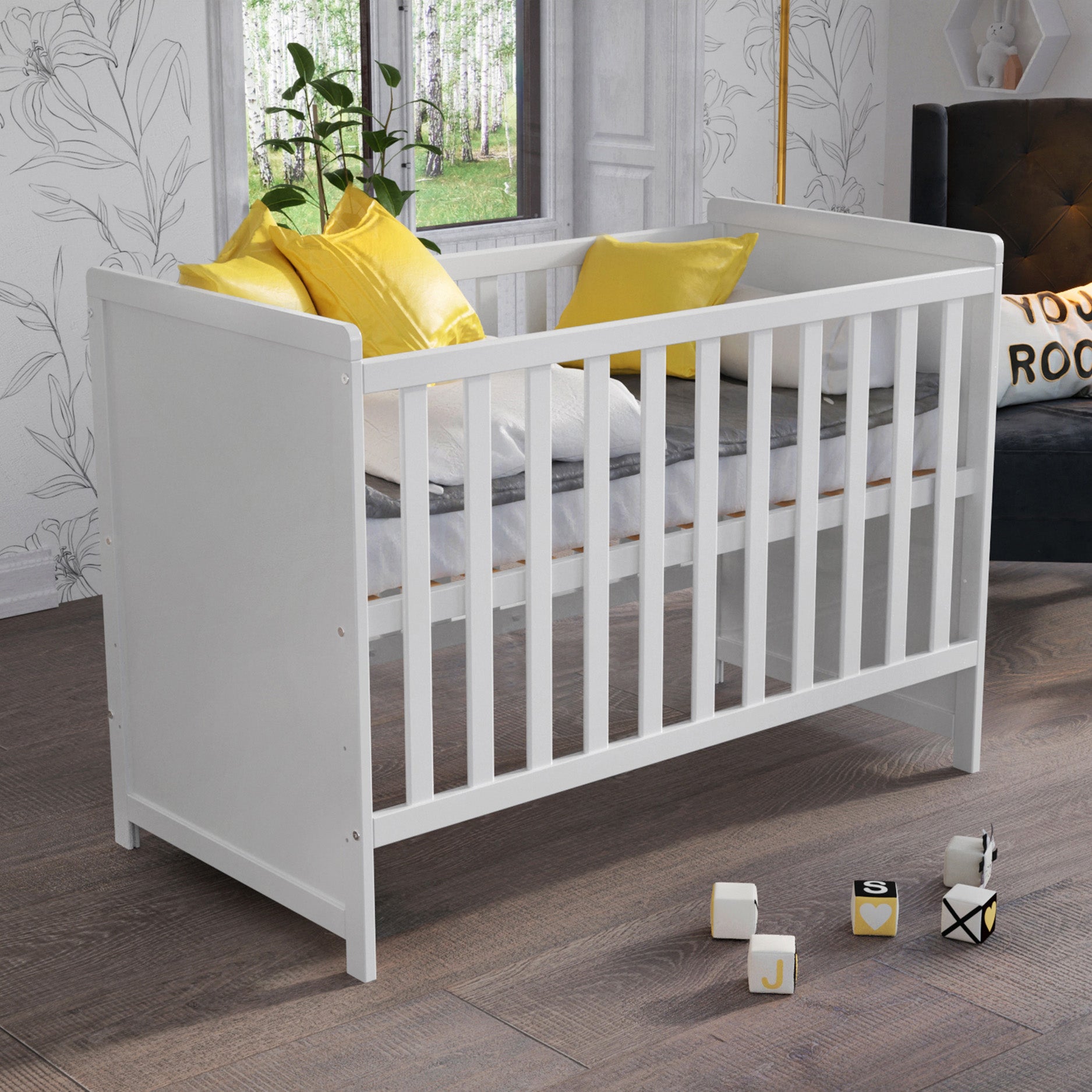 Love For Sleep baby Cot Bed White MATILDA Cot Bed 120x60cm