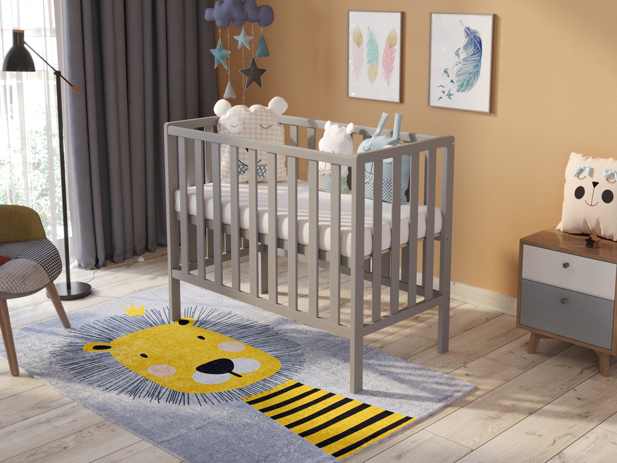 Love For Sleep baby Compact Cot PARIS Compact Cot 100x50cm with Mattress
