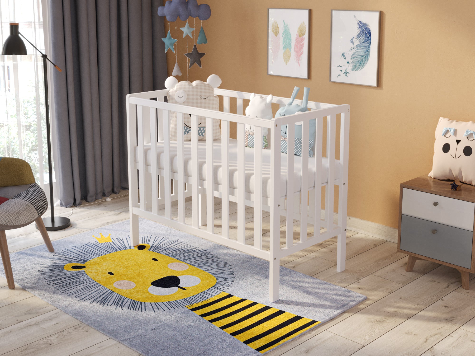 Love For Sleep baby Compact Cot PARIS Compact Cot 100x50cm with Mattress