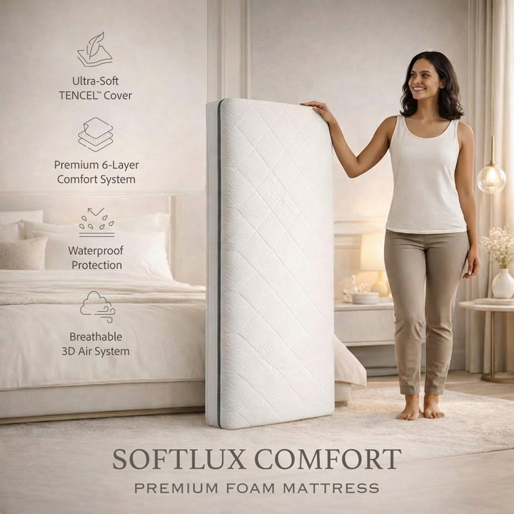 Love For Sleep baby Mattress 160 x 80 x 10 cm SOFTLUX COMFORT Baby Cot Bed Mattress