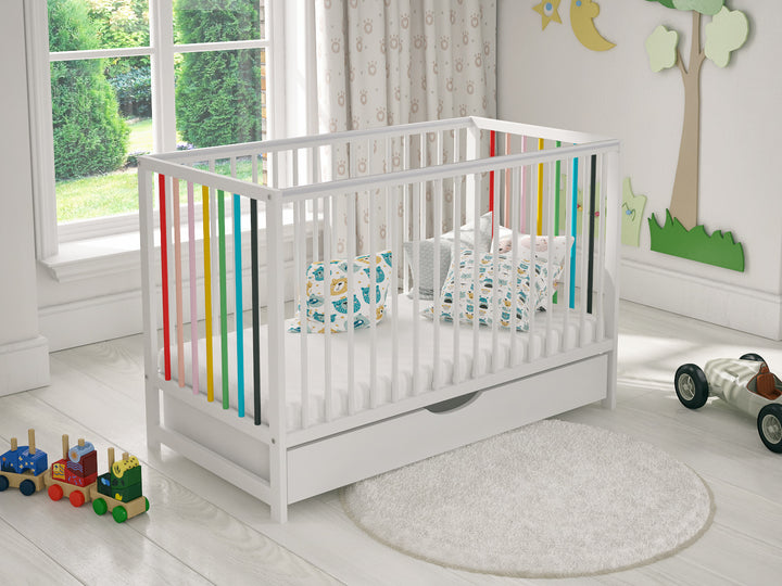 Love For Sleep baby Cot Bed SUMMER Cot Bed 120x60cm with Drawer
