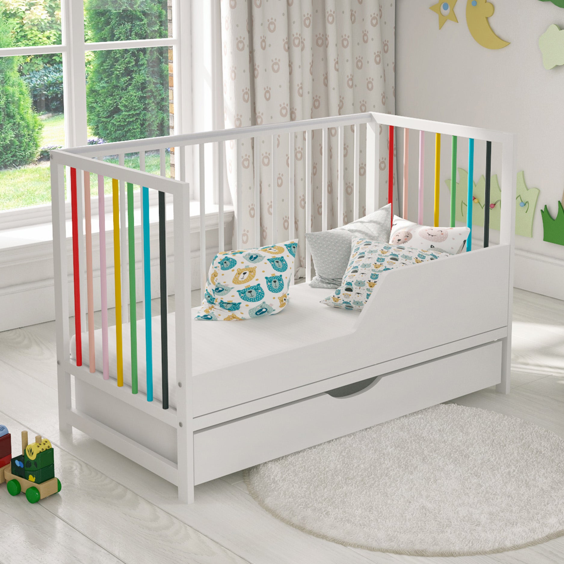 Love For Sleep baby Cot Bed SUMMER Cot Bed 120x60cm with Drawer