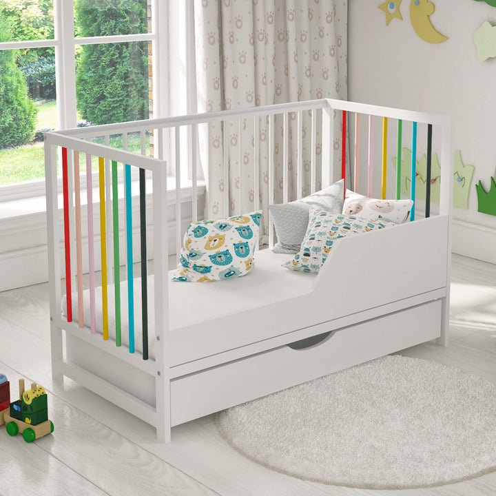 Love For Sleep baby Cot Bed SUMMER Cot Bed 120x60cm with Drawer