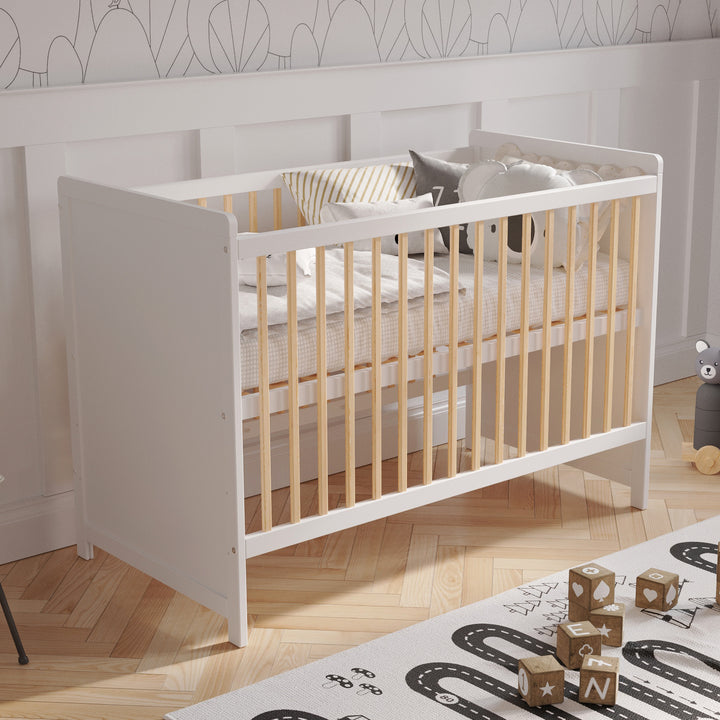 Love For Sleep baby Cot Bed White Pine TOKYO Cot Bed 120x60cm
