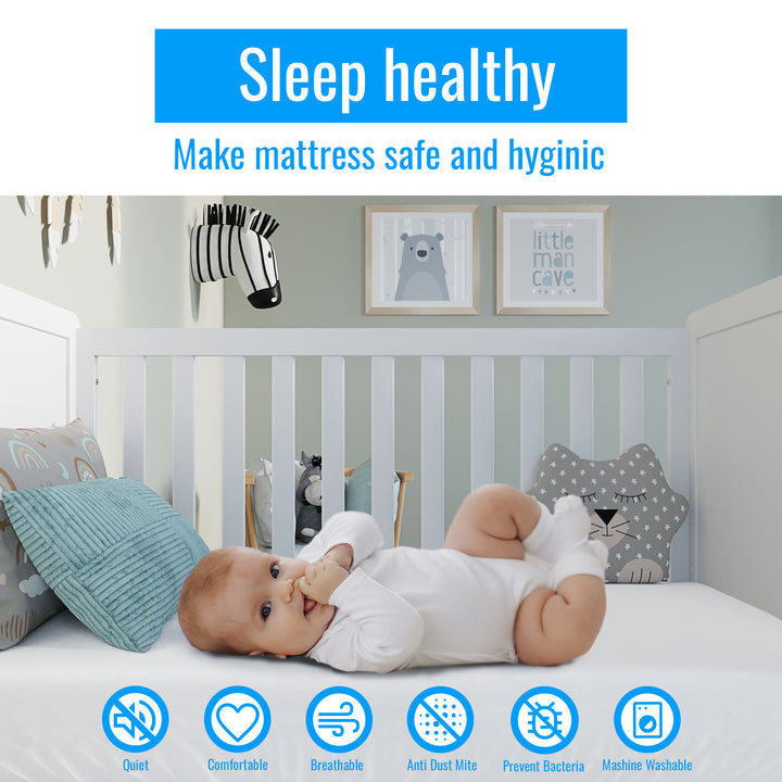 Love For Sleep baby Mattress Protector Waterproof Cot Mattress Protector – Fitted Terry Cotton Sheet