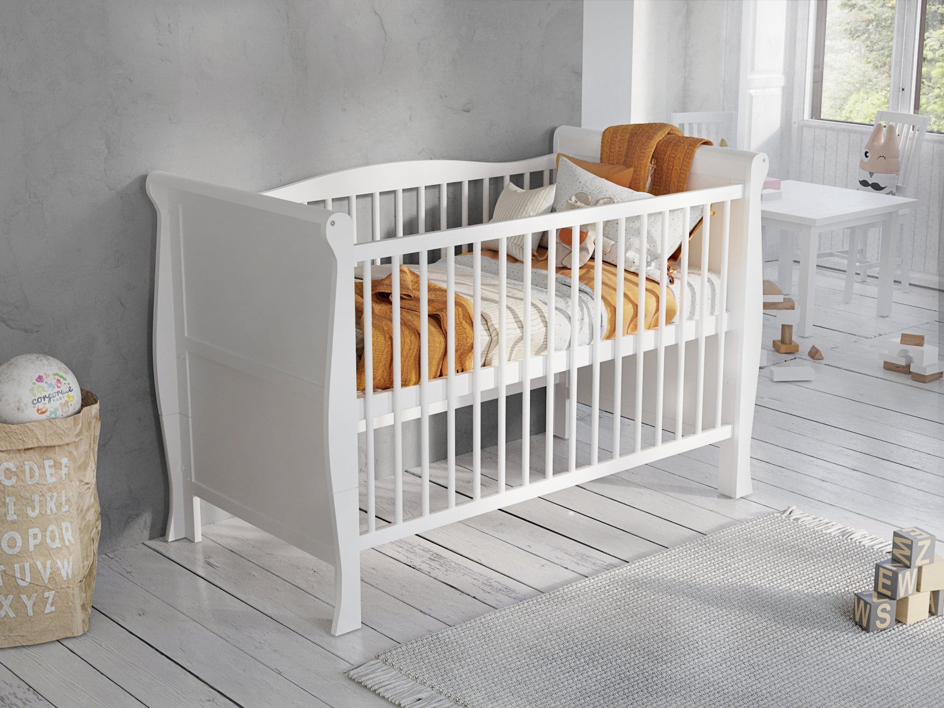 Leo | Cot Bed 120x60cm with Mattress