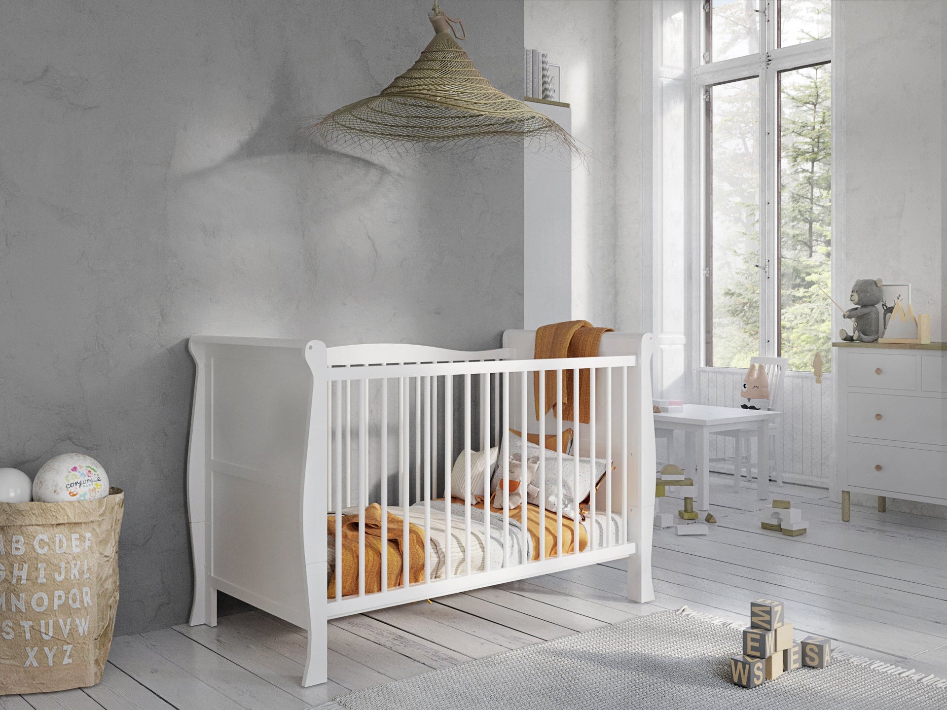 Leo | Cot Bed 120x60cm with Mattress