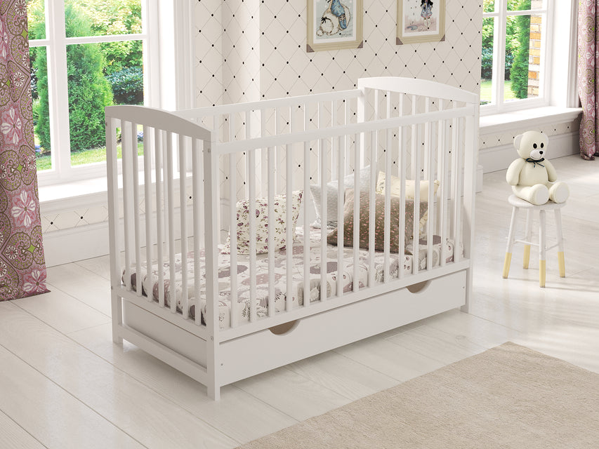 Jacob | Cot Bed 120x60cm with drawer & Aloe Vera mattress