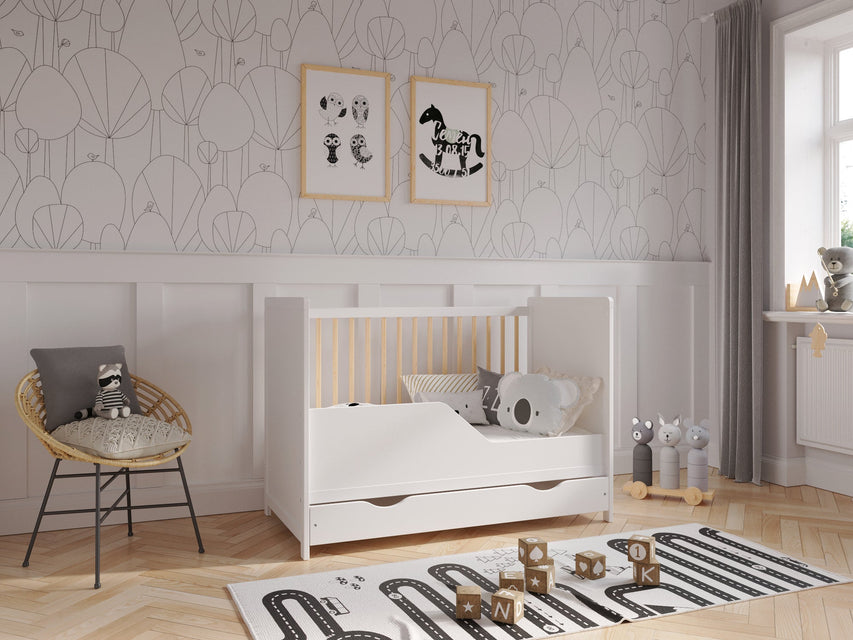 Baby Cot Bed 120x60cm with Drawer – Tokyo Model
